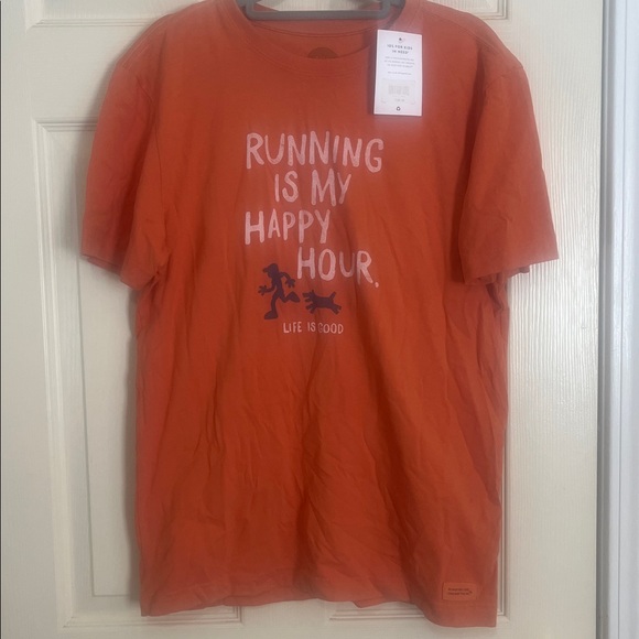 Life Is Good Tops - Life Is Good Orange Running Tee